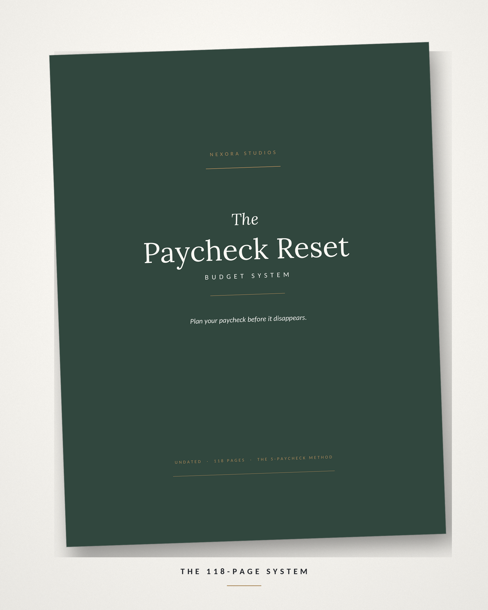 The Paycheck Reset Budget System — Printable + GoodNotes Budget Planner, Google Sheets Tracker & Cash-Stuffing Kit